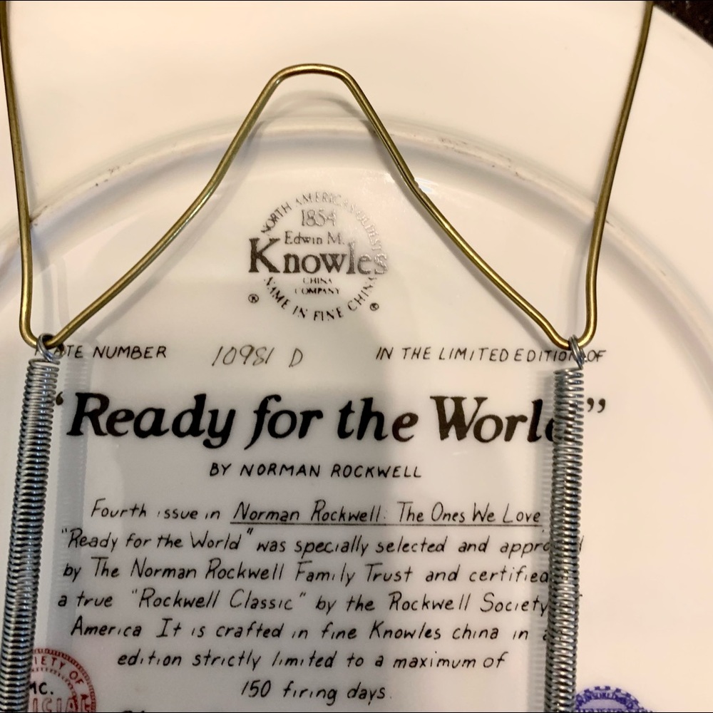 NORMAN ROCKWELL PLATE "READY FOR THE WORLD" - Picture 6 of 7